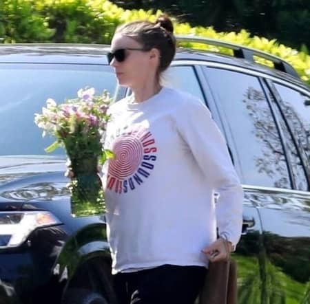 Rooney Mara spotted with flowers outside Los Angeles